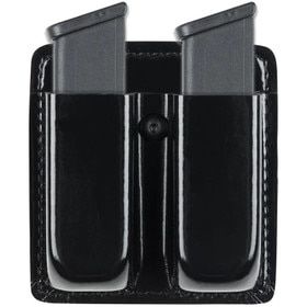 Model 75 open top Glock 20/21 magazine pouch, high gloss black finish.